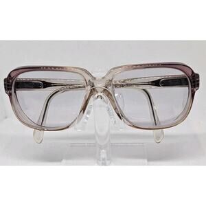 Safilo Elasta Italy Eyeglass Frames Gradient Clear Brown Pink Square Vintage
